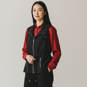 New Directions Black Fitted Utility Vest.